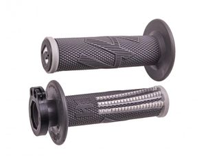 גריפים עם נעילה וידית מצערת אפור - ODI EMIG PRO V2 LOCK-ON GRIPS