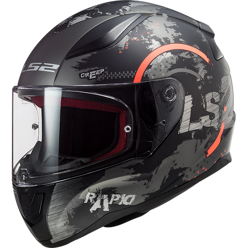 קסדת אל אס 2 רפיד כתום / טיטניום LS2 FF353 RAPID CIRCLE