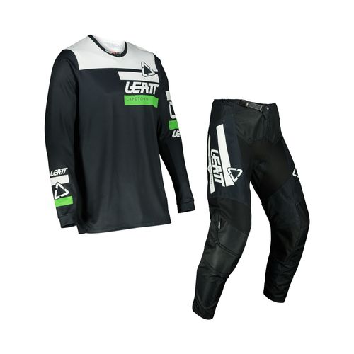 חליפת ילדים ליט 3.5 שחור / לבן - LEATT MOTO 3.5 RIDE JR BLACK V22