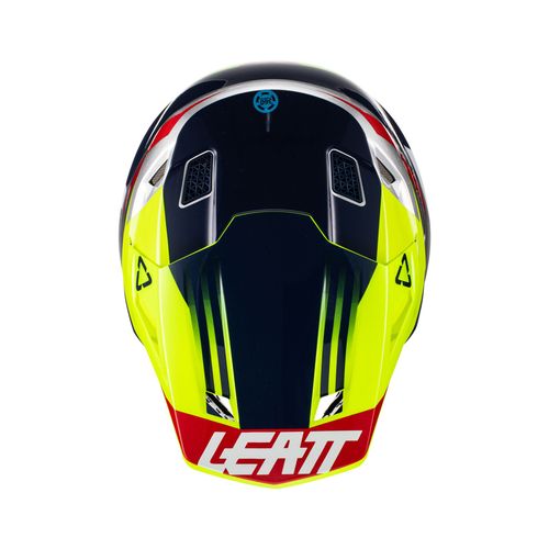 קסדת ליט 7.5 צהוב כולל משקפי אבק - LEATT MOTO 7.5 LIME V22
