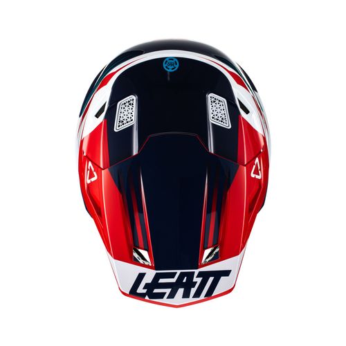 קסדת ליט 7.5 כחול / אדום כולל משקפי אבק - LEATT MOTO 7.5 ROYAL V22