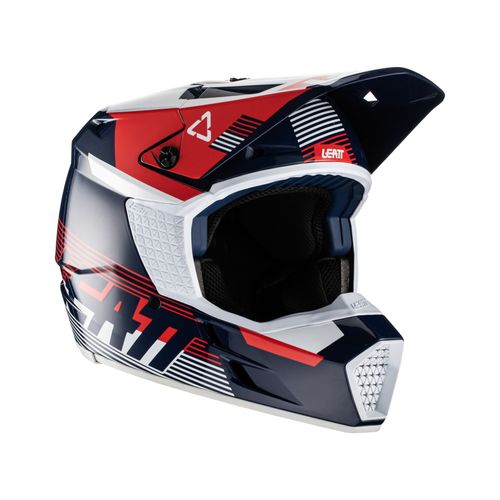 קסדת ליט כחול / אדום - LEATT MOTO 3.5 ROYAL V22