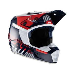 קסדת ילדים ליט כחול/אדום -  LEATT MOTO 3.5 ROYAL JR V22