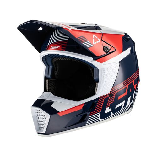 קסדת ילדים ליט כחול/אדום -  LEATT MOTO 3.5 ROYAL JR V22