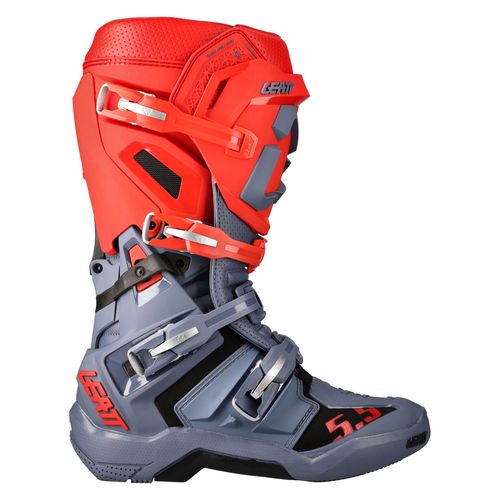 מגף רכיבה ליט אפור / אדום - LEATT BOOTS GPX 5.5 GRAPHENE V22
