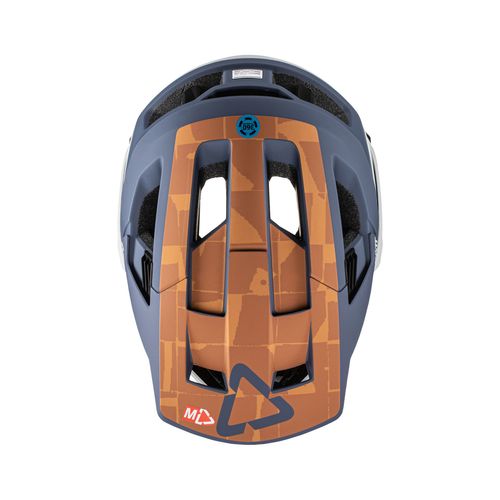 קסדת אול מאונטיין לאופניים ליט אפור / כתום -  LEATT MTB ALL MOUNTAIN 4.0 RUST V22
