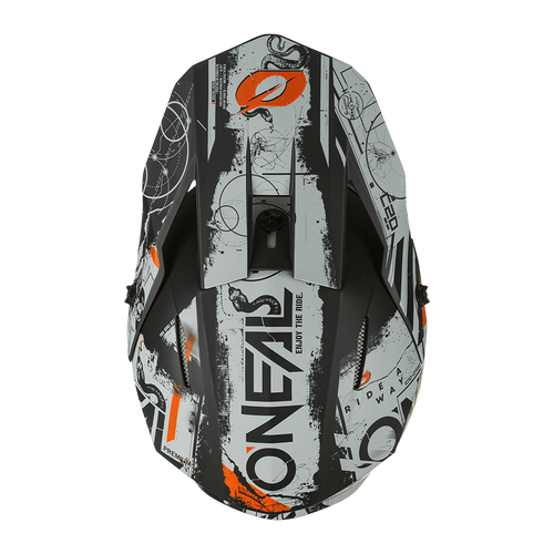 קסדת אוניל שחור / אפור / כתום - ONEAL 3SRS SCARZ V22