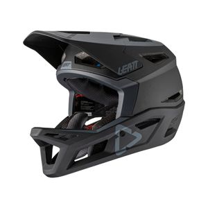 קסדת אינדורו מלאה לאופניים ליט שחור -  LEATT MTB 4.0 BLACK V22