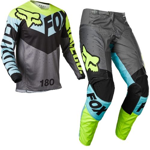 חליפת ילדים פוקס 180 צהוב / תכלת - FOX 180 TRICE KIDS