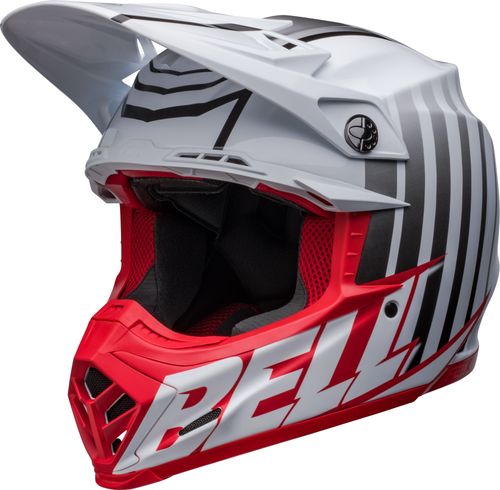 קסדת בל אדום / לבן  - BELL MOTO FLEX9S SPRINT 
