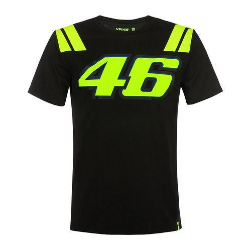 חולצה קצרה ולנטינו רוסי שחור / צהוב VR46 46 T-SHIRT
