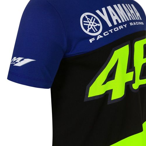 חולצה קצרה ולנטינו רוסי ימאהה צהוב / כחול - VR46 YAMAHA VR46 T-SHIRT