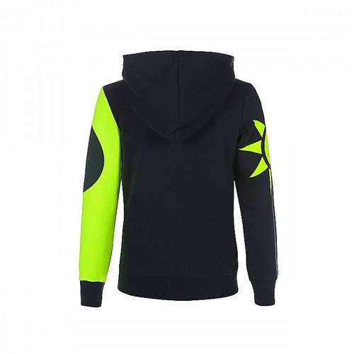 קפוצ'ון ילדים ולנטינו רוסי שחור / צהוב - VR46 SUN AND MOON HOODIE
