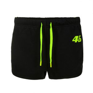 מכנס נשים קצר ולנטינו רוסי שחור / צהוב VR46 THE DOCTOR SHORT PANTS