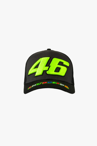כובע ולנטינו רוסי שחור VR46 THE DOCTOR TRUCKER CAP