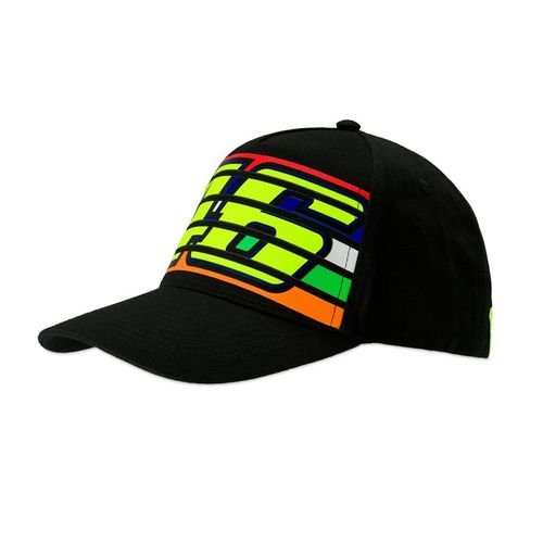 כובע ולנטינו רוסי שחור VR46 STRIPES CAP