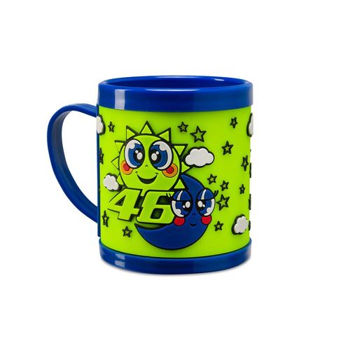 כוס שתיה לילדים ולנטינו רוסי כחול / צהוב - VR46 SUN AND MOON CUP IN PLASTIC