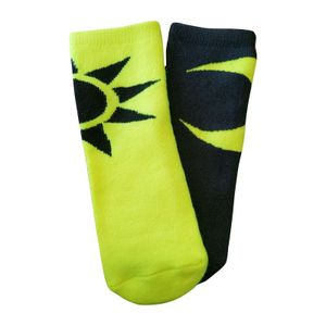 גרבי תינוקות ולנטינו רוסי צהוב / שחור VR46 SUN AND MOON BABY SOCKS