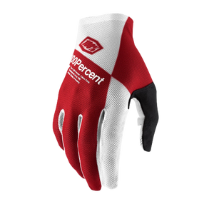 כפפות רכיבה 100% אדום / לבן - CELIUM GLOVE