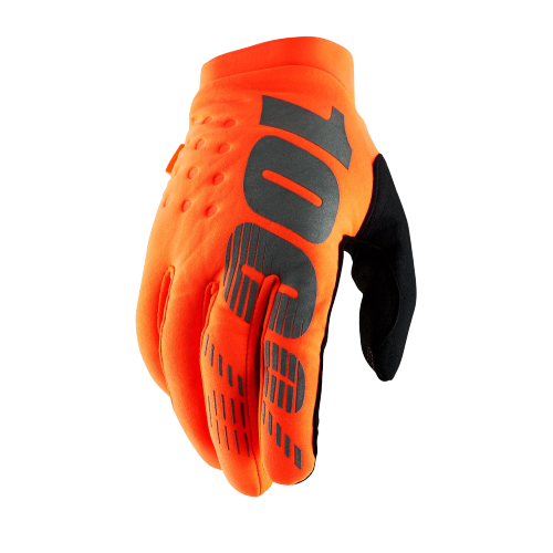 כפפות רכיבה 100% כתום  - BRISKER GLOVE