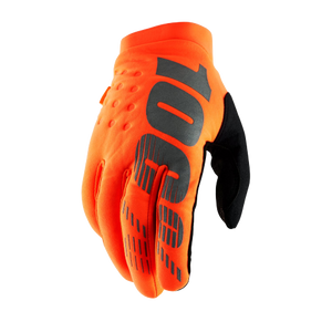 כפפות רכיבה 100% כתום  - BRISKER GLOVE
