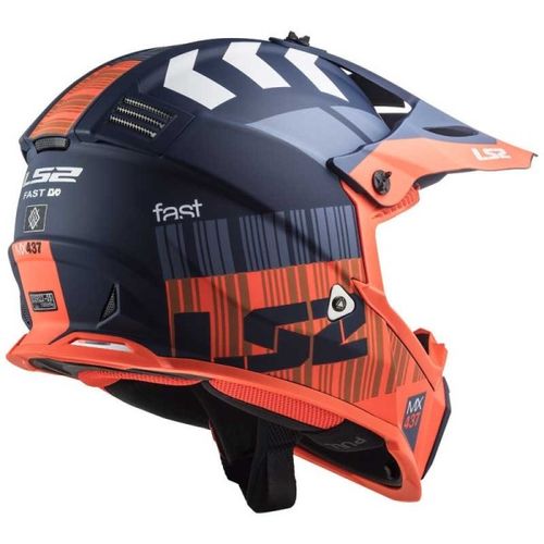 קסדת אל אס 2 כתום / כחול -  LS2 FAST EVO MX437 XCODE