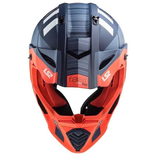 קסדת אל אס 2 כתום / כחול -  LS2 FAST EVO MX437 XCODE