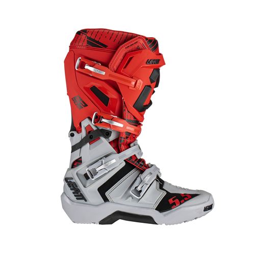 מגף רכיבה ליט עם סוליית אנדורו אדום / אפור -   LEATT BOOTS FLEXLOCK 5.5 ENDURO JW22 