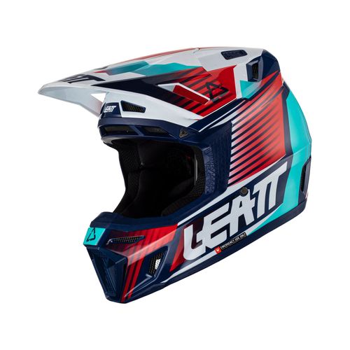 קסדת ליט 8.5 כחול / אדום כולל משקפי אבק מתנה -LEATT MOTO 8.5 HELMET ROYAL V23