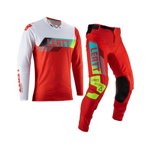 חליפת ליט 5.5 אדום / לבן  - LEATT MOTO 5.5 RED V23 