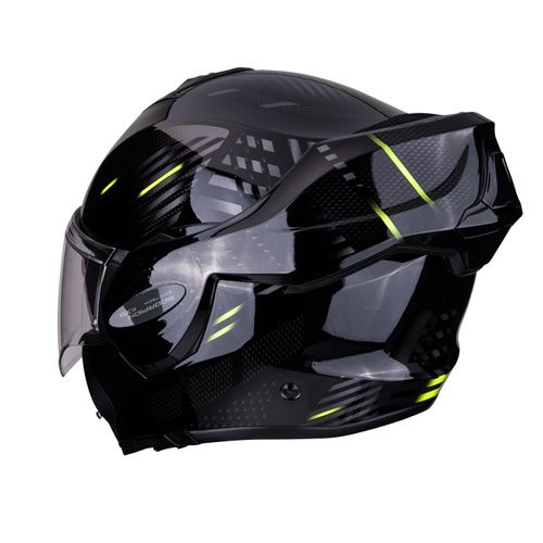 קסדת סקורפיון נפתחת שחור / צהוב - SCORPION EXO-TECH PULSE