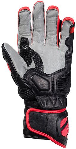 כפפות עור אי איקס אס שחור / אדום - IXS SPORT LD RS 200 2.0