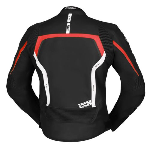 מעיל עור אי איקס אס שחור / אדום - IXS RS-600 LD