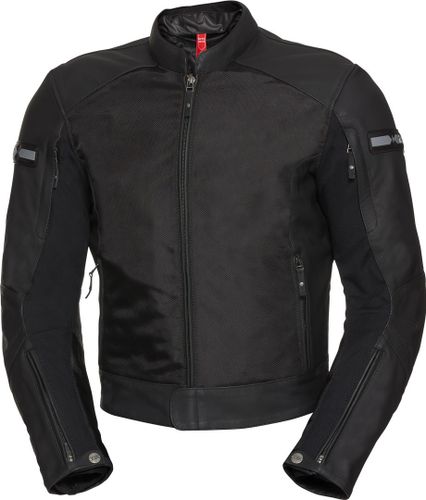 מעיל עור / בד אי איקס אס שחור - IXS TOUR LT ST