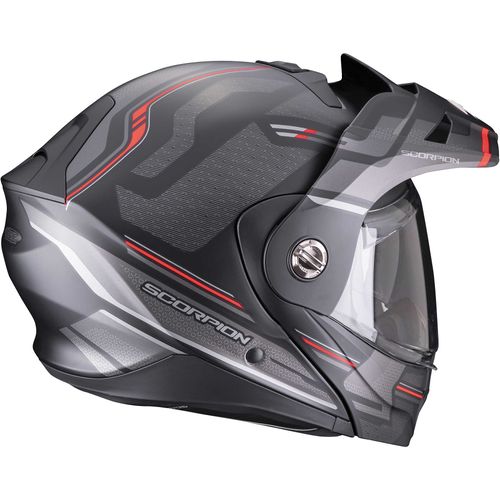 קסדה דו שימושית שחור / אדום מט - SCORPION EXO ADX- 2 CARRERA