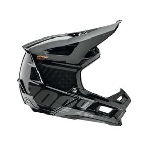 קסדת דאון היל מלאה שחור קרבון -  100% AIRCRAFT2 CARBON SMARTSHOCK