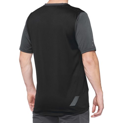 חולצת רכיבה קצרה 100% אפור - RIDECAMP 100%