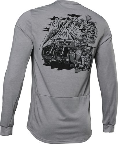 חולצת רכיבה ארוכה פוקס אפור - FOX RACING RANGER LS DR JERSEY