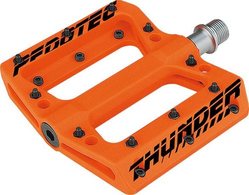 זוג פדלים פדוטק כתום - PEDOTEC THUNFER BMX PEDALS