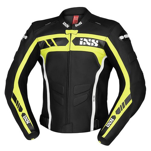 מעיל עור אי איקס אס שחור / צהוב - IXS RS-600 LD