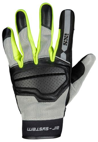 כפפות קיץ מעור אי איקס אס  אפור / צהוב - IXS EVO AIR CLASSIC GLOVE