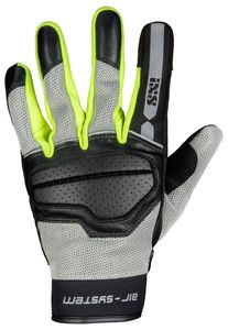 כפפות קיץ מעור אי איקס אס  אפור / צהוב - IXS EVO AIR CLASSIC GLOVE