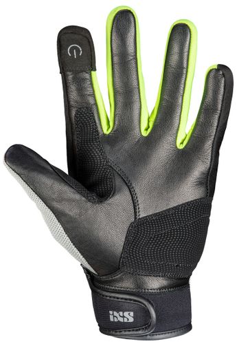 כפפות קיץ מעור אי איקס אס  אפור / צהוב - IXS EVO AIR CLASSIC GLOVE