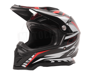 קסדת שטח רבוטק אדום / לבן  - REVOTECH MX HELMET