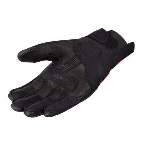 כפפות קיץ מעור / בד שחור אדום - REBELHORN GAP 3 GLOVES