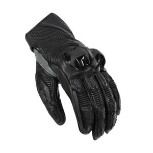 כפפות עור רבל הורן שחור / אפור -  REBELHORN ST SHORT GLOVES