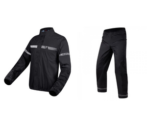 חליפת סערה מעיל + מכנס רבל הורן שחור - REBELHORN HORIZON RAIN JACKET