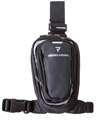 תיק ירך רבל הורן שחור - REBELHORN HIP 2 LEG BAG