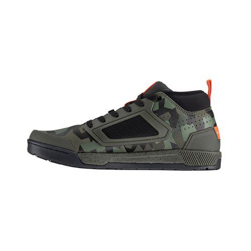 נעלי רכיבה ליט שחור / ירוק - LEATT MTB 3.0 FLAT CAMO V23