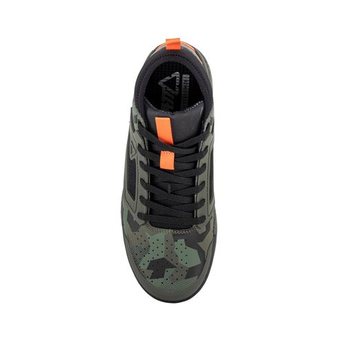 נעלי רכיבה ליט שחור / ירוק - LEATT MTB 3.0 FLAT CAMO V23